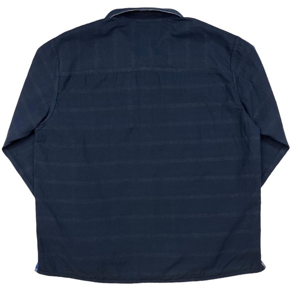 Mountain Hardwear Men's Reversible Snap Button Shirt Plaid/Solid Navy XXL - Picture 4 of 11